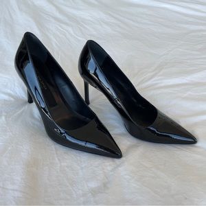 VIA SPIGA Black Patent Leather Pumps Made in Italy